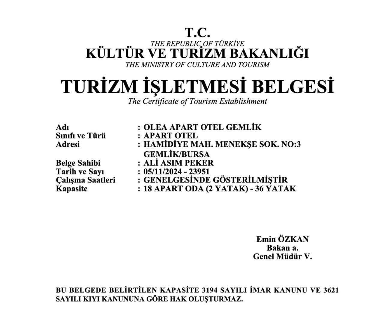 Olea Suites Otel Gemlik Bagian luar foto